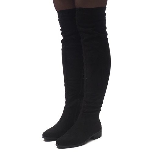 Botas de camurça QQ006 # Preta preto 1