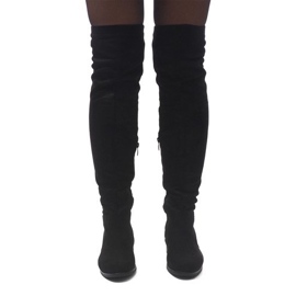 Botas de camurça QQ006 # Preta preto 2