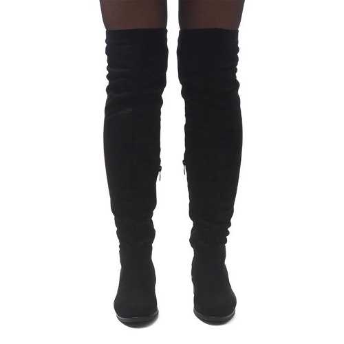 Botas de camurça QQ006 # Preta preto 2