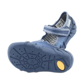 Calçados infantis Befado com zircões 109P186 azul cinza 5