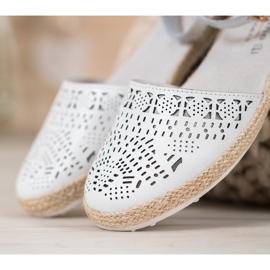 Bailarinas com zíper em couro VINCEZA branco 1 Bailarinas com zíper em couro VINCEZA branco 1