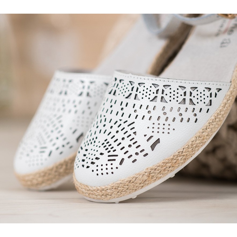 Bailarinas com zíper em couro VINCEZA branco 1 Bailarinas com zíper em couro VINCEZA branco 1