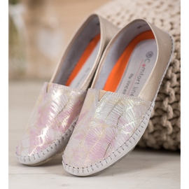 Slipons de couro VINCEZA amarelo 2