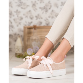 Kylie Tênis amarrados com uma fita marrom 1