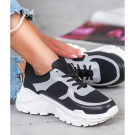 SHELOVET Tênis estilosos branco preto 2