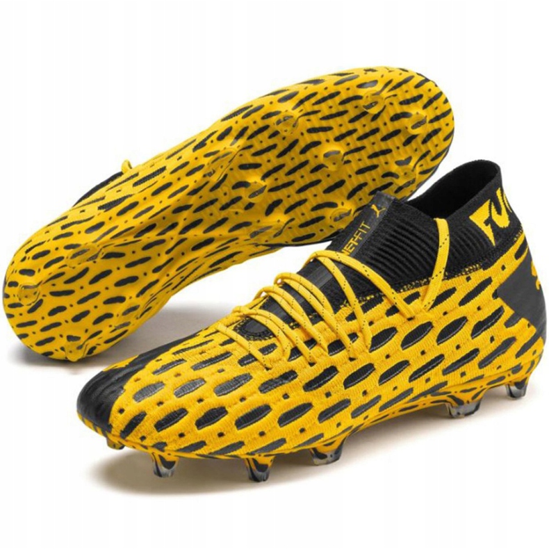 Puma Future 5.1 Netfit Fg Ag M 105755 03 chuteiras amarelo amarelo 1