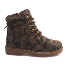 Botas de madeira isoladas Camo BED08 Verde 1