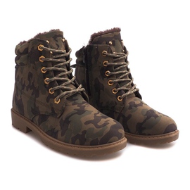 Botas de madeira isoladas Camo BED08 Verde 2