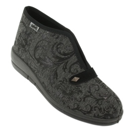 Sapatos femininos Befado pu 031D036 preto cinza 2