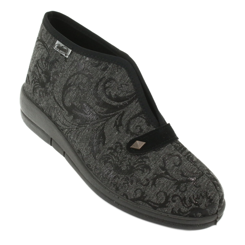 Sapatos femininos Befado pu 031D036 preto cinza 2