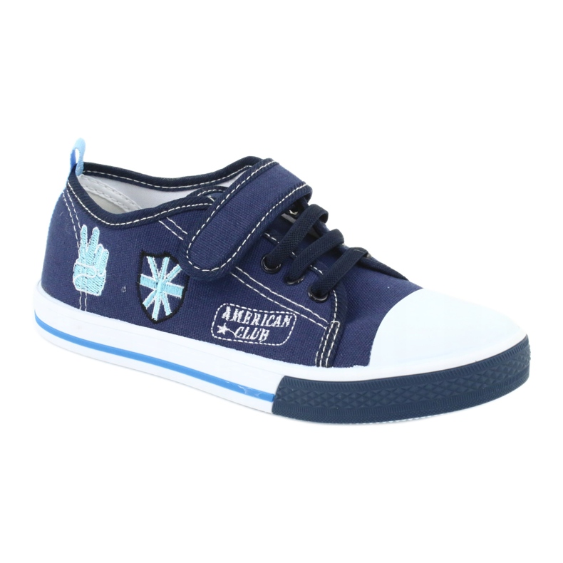 Tênis de velcro American Club TEN10 azul marinho azul 1