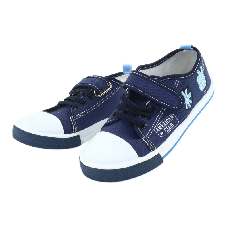 Tênis de velcro American Club TEN10 azul marinho azul 3