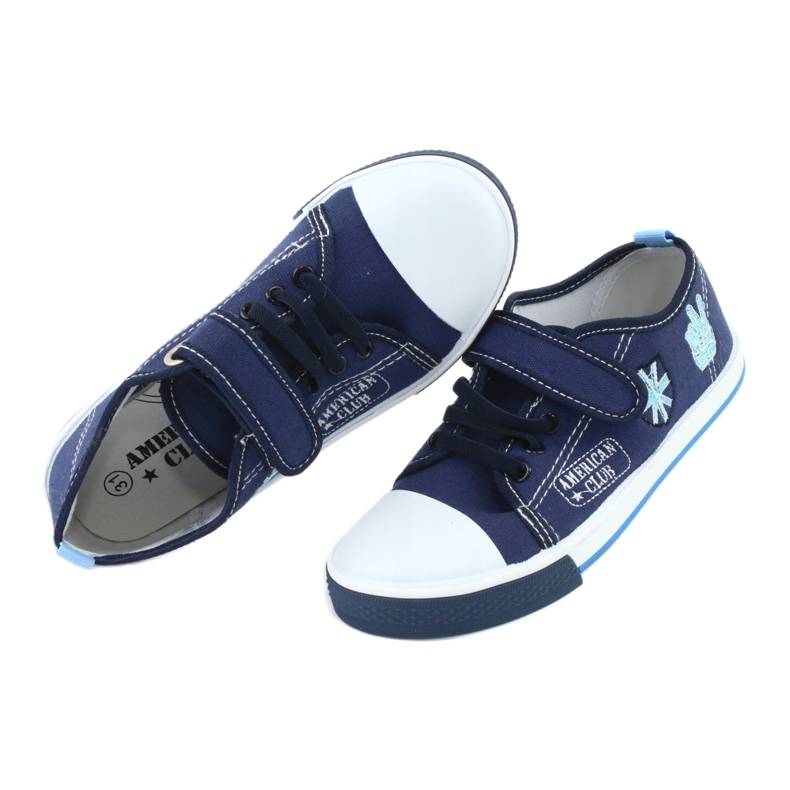 Tênis de velcro American Club TEN10 azul marinho azul 5
