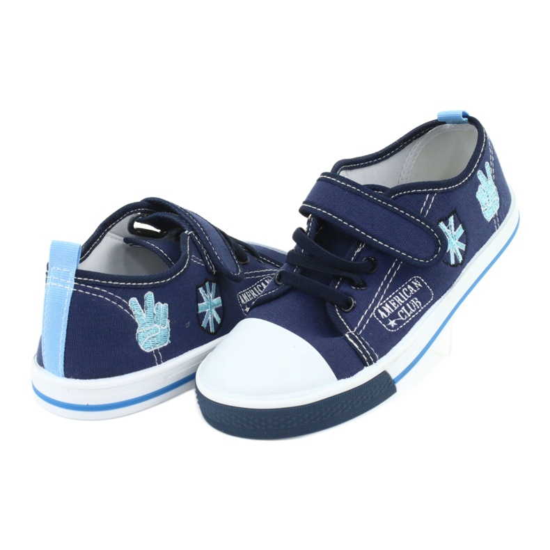 Tênis de velcro American Club TEN10 azul marinho azul 4