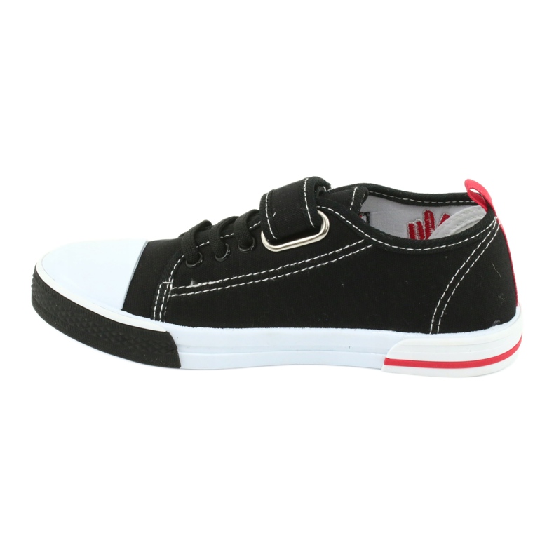 Tênis de velcro American Club TEN10 preto vermelho 2