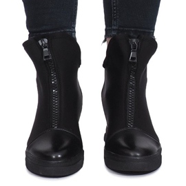 Sapatilhas de camurça preta Nathalie preto 1