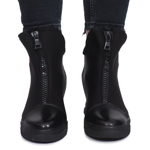 Sapatilhas de camurça preta Nathalie preto 1