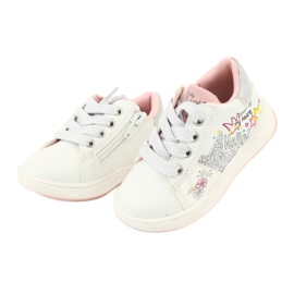 American Club Sapatos esportivos para meninas com uma estrela GC15 White branco 3
