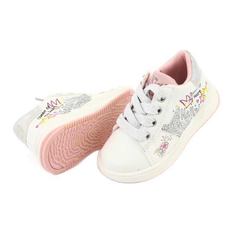 American Club Sapatos esportivos para meninas com uma estrela GC15 White branco 5