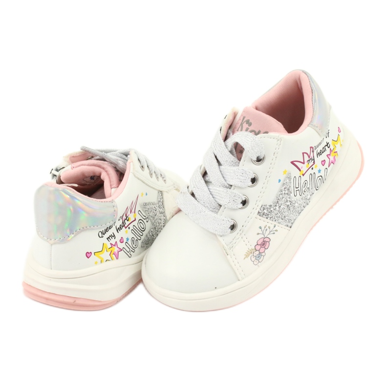 American Club Sapatos esportivos para meninas com uma estrela GC15 White branco 4