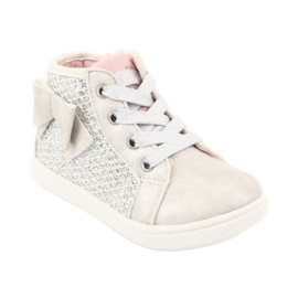 Botas esportivas para meninas American Club GC17 branco cinza 1