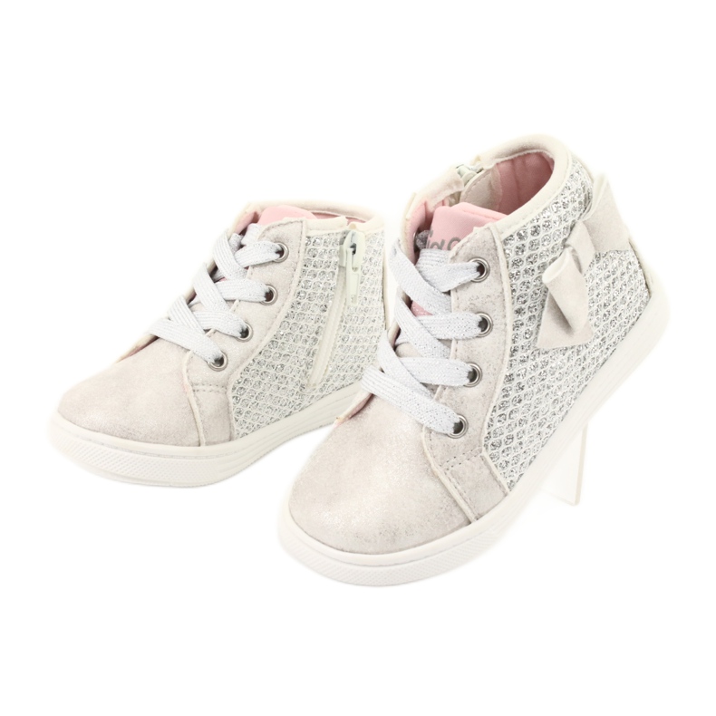 Botas esportivas para meninas American Club GC17 branco cinza 3