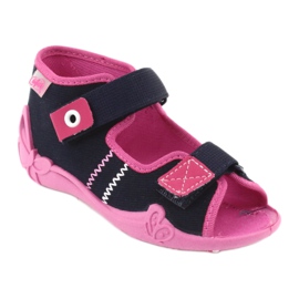 Sapatilhas de menina nabos Befado 242p056 azul marinho rosa 1