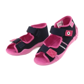 Sapatilhas de menina nabos Befado 242p056 azul marinho rosa 3