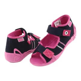 Sapatilhas de menina nabos Befado 242p056 azul marinho rosa 4