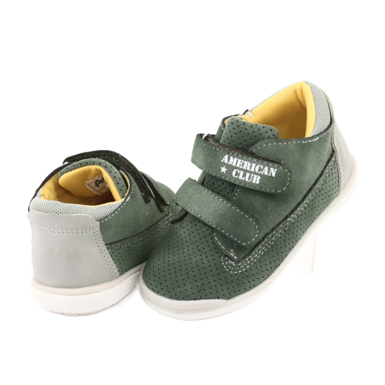 Botas com velcro American Club GC22 cinza verde 4