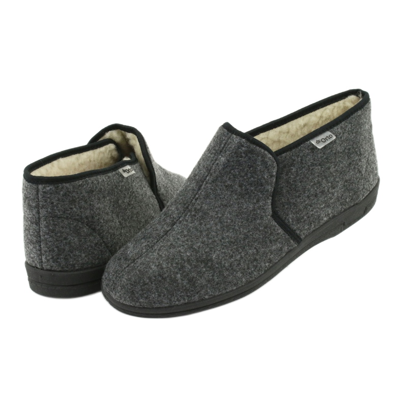 Sapatos masculinos ORTO Befado 730M045 preto cinza 4