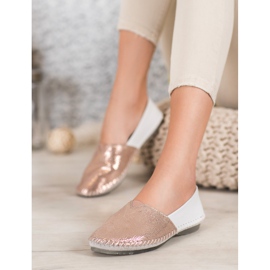 Slipons de couro VINCEZA branco amarelo 2