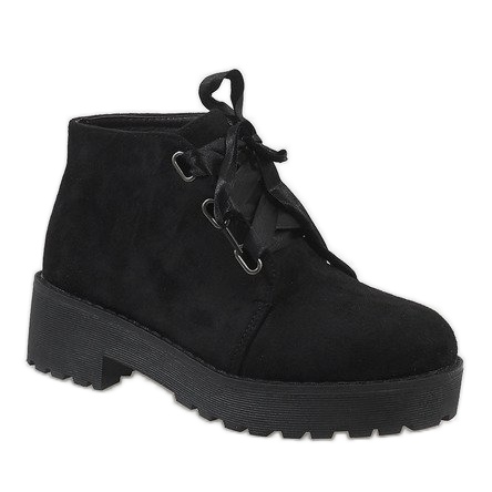 Botas de camurça preta MB188-222 preto 1