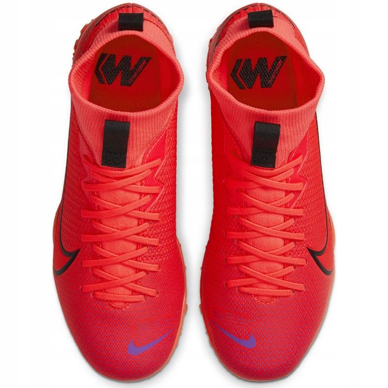 Chuteiras Nike Mercurial Superfly 7 Academy Tf Jr AT8143-606 vermelho vermelho 1