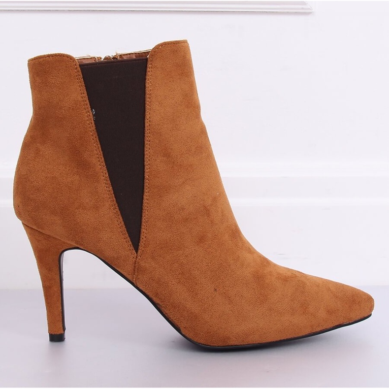 Botas Chelsea em camelo de salto agulha TX-1852 Camel marrom 1
