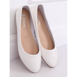 Bailarinas brancas lisas e suaves Z1007 White branco 1