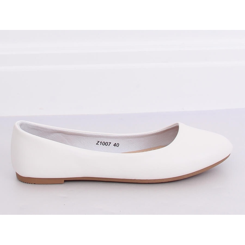Bailarinas brancas lisas e suaves Z1007 White branco 2