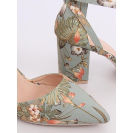 Bombas no poste com flores LE076P Verde multicolorido 1