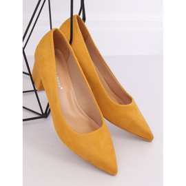 Bombas com salto baixo mel A-3370 Amarelo 1