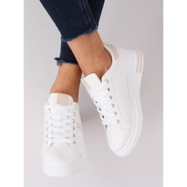 Calçados esportivos femininos brancos BL201P bege 2