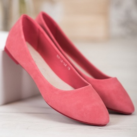 Goodin Bailarinas rosa com couro ecológico 1 Goodin Bailarinas rosa com couro ecológico 1