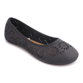 Openwork Ballerinas A009 Gray cinza 1