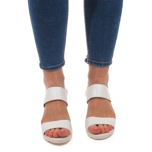 Sandálias de cunha EL-18 brancas branco 1