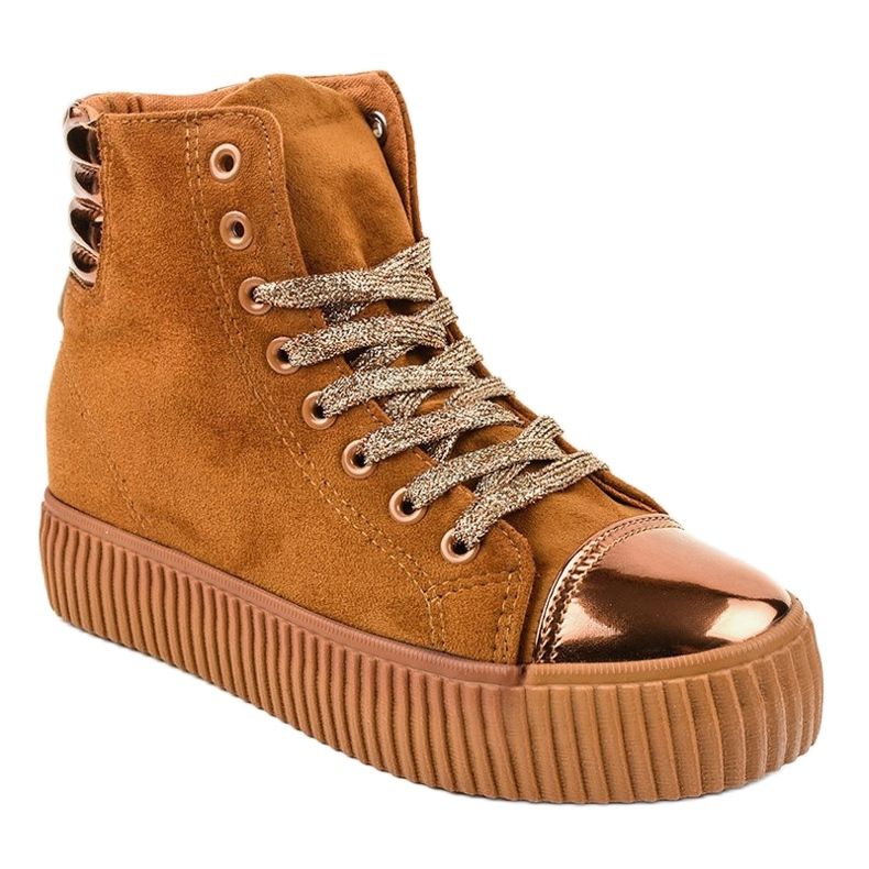Tênis plataforma feminino marrom TL-53 1