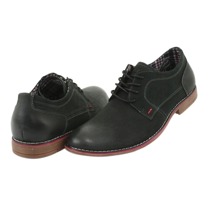 Sapatos de homem American Club CY01 com atacadores pretos 4 Sapatos de homem American Club CY01 com atacadores pretos 4