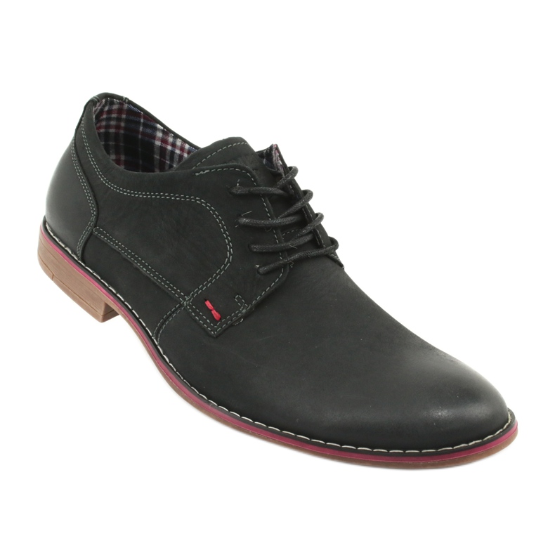 Sapatos de homem American Club CY01 com atacadores pretos 1