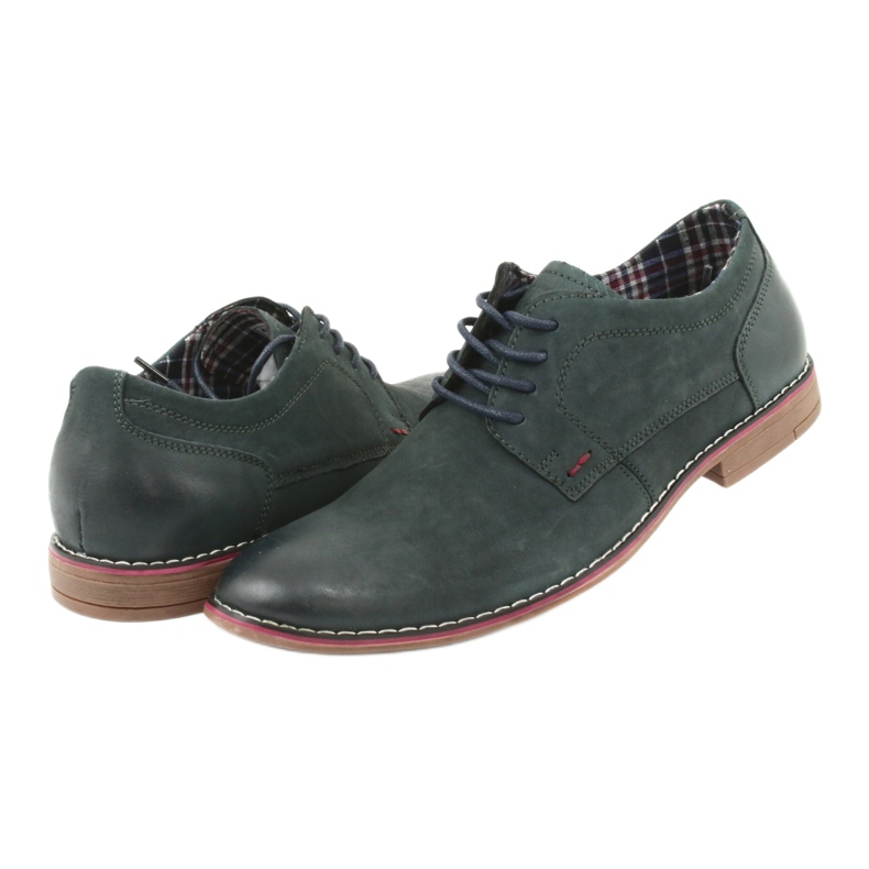 Sapatos casuais masculinos American Club CY01 azul marinho 4