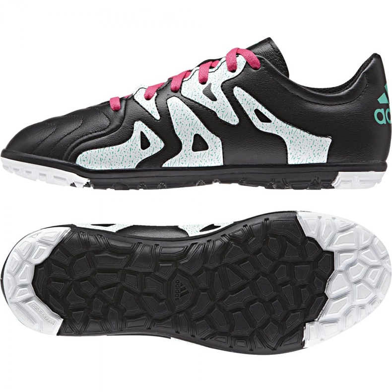 Chuteiras de futebol Adidas X 15.3 Tf Leather Jr AF4788 preto preto 1