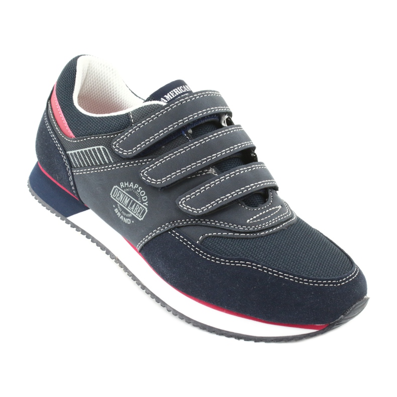 American Club Sapatos RH21 azul marinho americanos vermelho 1
