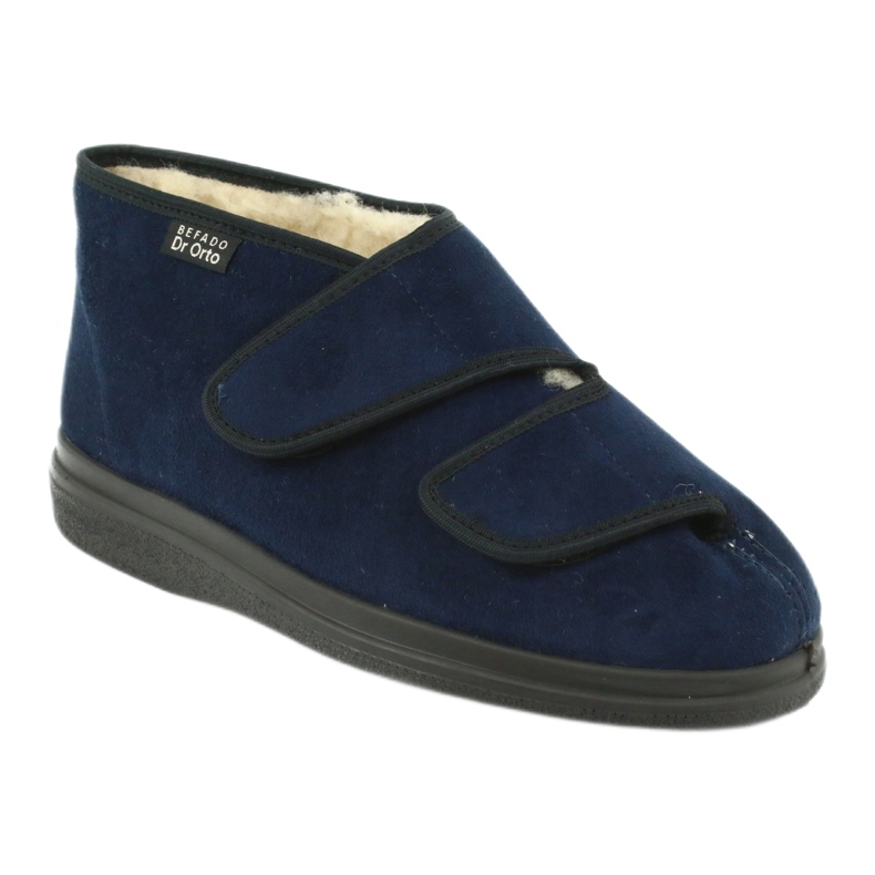 Sapatos de pele de carneiro Befado 986D010 azul marinho 1